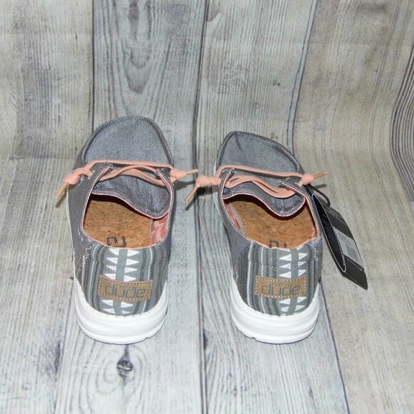 HEY DUDE Wendy Boho Grey Slip On Shoes Womens Size 8 NWT - Picture 5 of 8